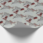ウッドランド動物ランバージャックバッファロープレイド ラッピングペーパー (角)