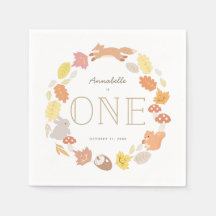 ウッドランド動物リース秋1st誕生日