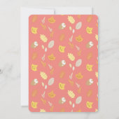 ウッドランド動物リース赤ちゃんシャワー 招待状 (裏面)