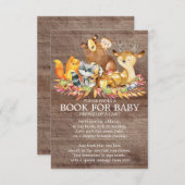 ウッドランド動物中性ベビーシャワーベビー エンクロージャーカード (正面/裏面)