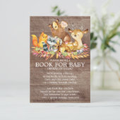 ウッドランド動物中性ベビーシャワーベビー エンクロージャーカード (スタンド正面)