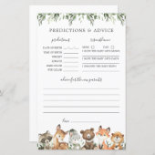 ウッドランド動物予測とアドバイスカード (正面/裏面)