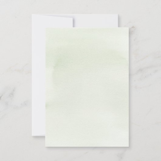 ウッドランド動物仮想ベビーシャワー招待状緑 招待状 (裏面)