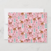 ウッドランド動物写真ホリデークリスマスポストカード シーズンカード (裏面)