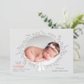 ウッドランド動物写真誕生のお知らせ 案内状 (スタンド正面)