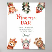 ウッドランド動物冬のママ長バーポスター ポスター (正面)