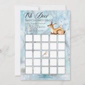 ウッドランド動物冬の少年の赤ちゃんシャワービンゴカード 招待状 (正面)