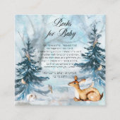 ウッドランド動物冬の赤ちゃんシャワーブックリクエスト エンクロージャーカード (正面)