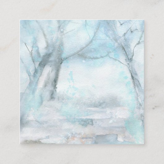 ウッドランド動物冬の赤ちゃんシャワーブックリクエスト エンクロージャーカード (裏面)