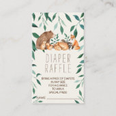 ウッドランド動物友達おむつラッフルエンクロージャーCa エンクロージャーカード (正面)