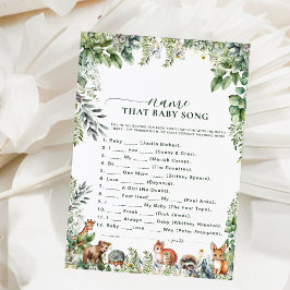 ウッドランド動物名そのベビーソングシャワーゲーム