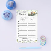 ウッドランド動物名ベビーチューンシャワーゲームカード チラシ (シングル)