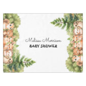 ウッドランド動物園アドベンチャー男の赤ちゃんシャワー テーブルクロス (正面(横))