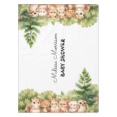 ウッドランド動物園アドベンチャー男の赤ちゃんシャワー テーブルクロス (正面)