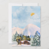 ウッドランド動物園風景アドベンチャーベビーシャワー 招待状 (裏面)