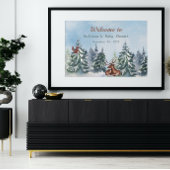 ウッドランド動物園風景アドベンチャーベビーシャワー 横断幕