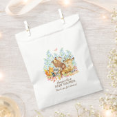 ウッドランド動物女の子ベビーシャワー好意バッグ フェイバーバッグ (クリップ留めされた状態)