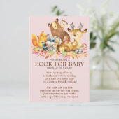 ウッドランド動物女子ベビーシャワーベビー 招待状 (スタンド正面)