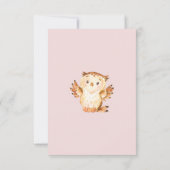 ウッドランド動物女子ベビーシャワーベビー 招待状 (裏面)