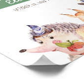 ウッドランド動物子供部屋名ウォールアートポスター ポスター (角)