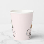 ウッドランド動物少女の赤ちゃんシャワー 紙コップ (左)