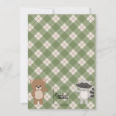 ウッドランド動物少年だ！緑のプライド 招待状 (裏面)