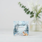 ウッドランド動物少年の赤ちゃんシャワーおむつラッフル エンクロージャーカード (スタンド正面)