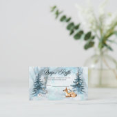 ウッドランド動物少年の赤ちゃんシャワーおむつラッフルEnc エンクロージャーカード (スタンド正面)