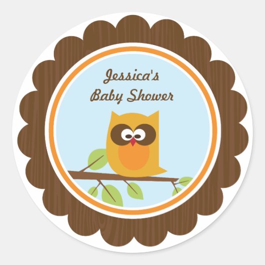 ウッドランド動物愛護バッグラベルシール ラウンドシール (正面)