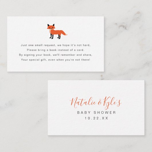 ウッドランド動物書籍依頼カード エンクロージャーカード (正面/裏面)