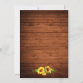 ウッドランド動物木製ひまわりライトシャワー 招待状 (裏面)