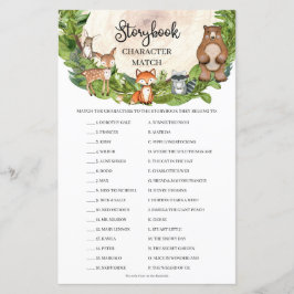 ウッドランド動物木製ストーリーブックキャラクターマッチ