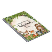 ウッドランド動物木製スライスの緑のベビー ノートブック (右側)