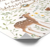 ウッドランド動物林の友人の本ベビーのサイン ポスター (角)