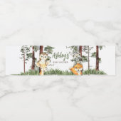 ウッドランド動物林の赤ちゃんシャワー ペットボトルラベル (シングルラベル)