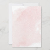 ウッドランド動物水彩ピンクのフローラシャワー 招待状 (裏面)