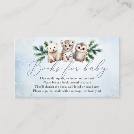 ウッドランド動物王ベビー冬の本ベビー エンクロージャーカード (正面)