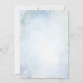 ウッドランド動物王ベビー冬の赤ちゃんシャワー 招待状 (裏面)