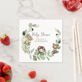 ウッドランド動物王国ベビーシャワーカクテル スタンダードカクテルナプキン (インサイチュ)