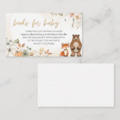 ウッドランド動物用かぼちゃの赤ちゃんシャワーベビー エンクロージャーカード (正面/裏面)