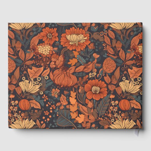 ウッドランド動物秋ベビーシャワーゲストブック ゲストブック (裏面)