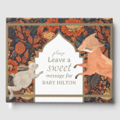 ウッドランド動物秋ベビーシャワーゲストブック ゲストブック (正面)