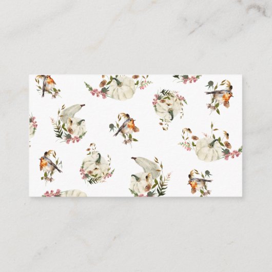 ウッドランド動物秋赤ちゃんシャワー書要求 エンクロージャーカード (裏面)