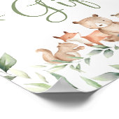 ウッドランド動物緑のカード&ギフトテーブルトップ ポスター (角)