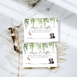 ウッドランド動物緑のキノコの赤ちゃんシャワー エンクロージャーカード