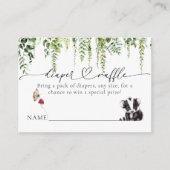 ウッドランド動物緑のキノコの赤ちゃんシャワー エンクロージャーカード (正面)