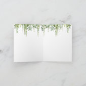 ウッドランド動物緑のキノコの赤ちゃんシャワー サンキューカード (内部)