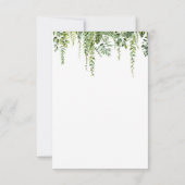 ウッドランド動物緑のキノコの赤ちゃんシャワー サンキューカード (裏面)