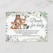 ウッドランド動物緑の本ベビーカード エンクロージャーカード (正面)