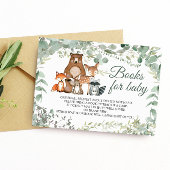 ウッドランド動物緑の本ベビーカード エンクロージャーカード